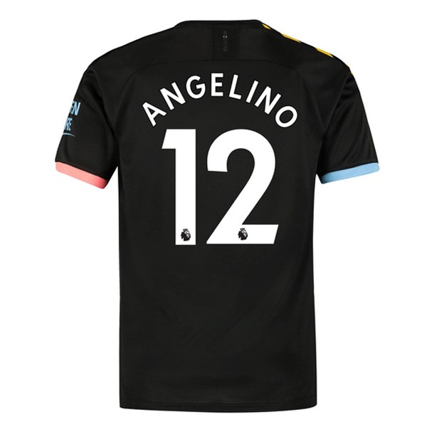 Maillot Football Manchester City NO.12 Angelino Exterieur 2019-20 Noir